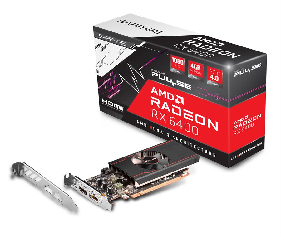 Placa de Video Sapphire Radeon RX 6400 PULSE LR 4GB GDDR6