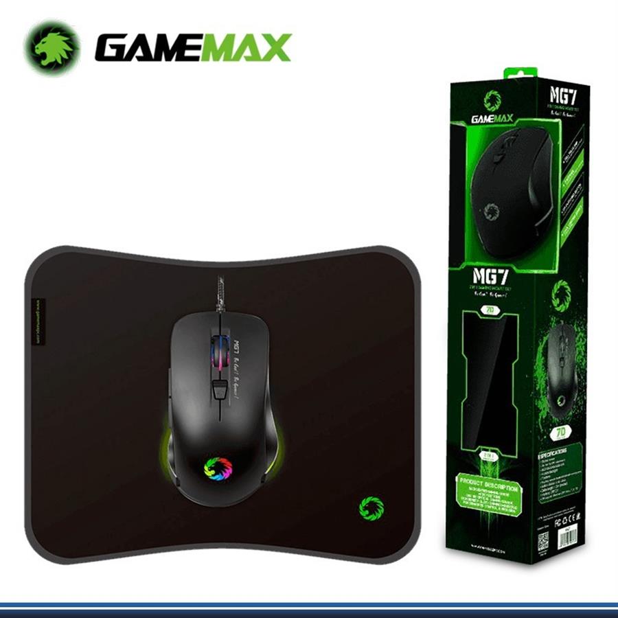 Mouse + Mouse Pad Gamemax MG7 RGB