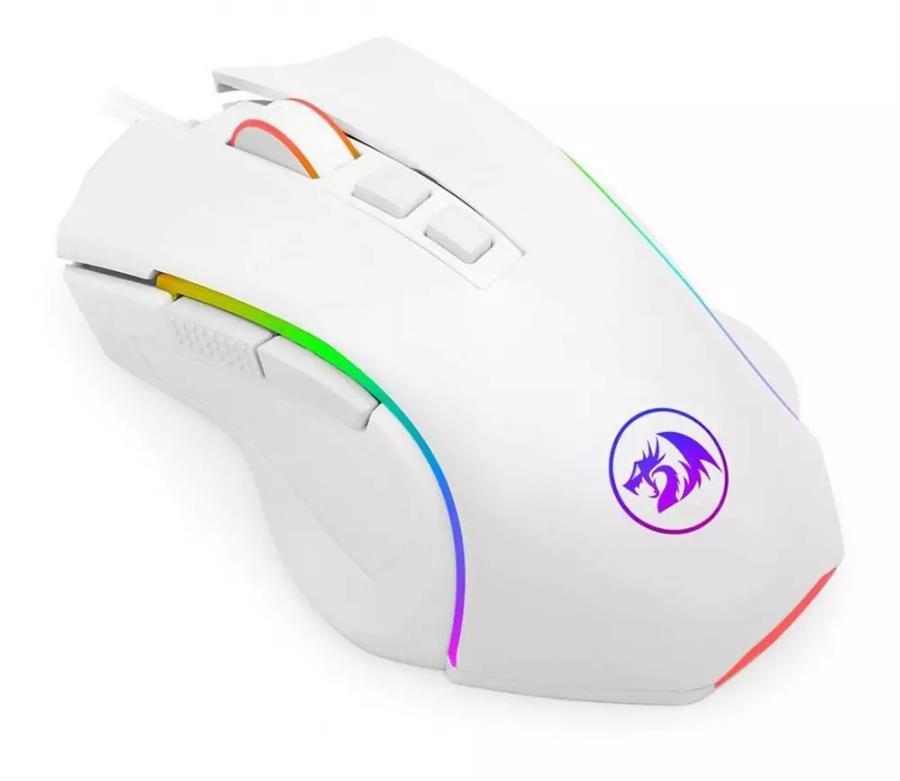 Mouse Redragon M607 Griffin RGB Blanco
