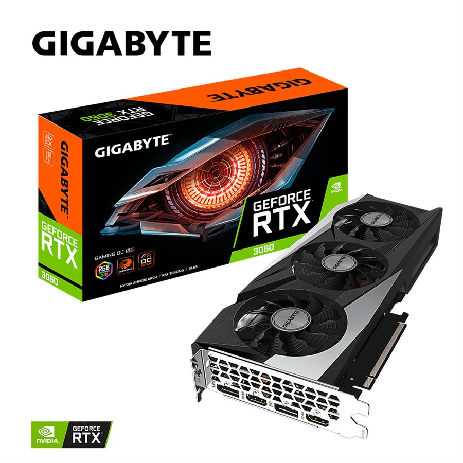 Placa de Video Gigabyte Nvidia Geforce RTX 3060 GAMING 12GB