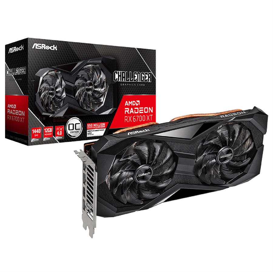 Placa de Video  Asrock Radeon RX6700XT CHALLENGER D 12GB GDDR6