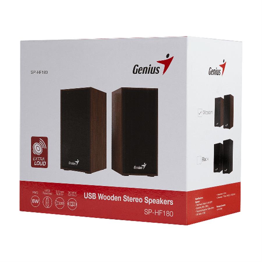 Parlantes Genius SP-Q180 6 Watts para PC, Parlantes Genius SP-Q180 6 Watts  para PC Rojo