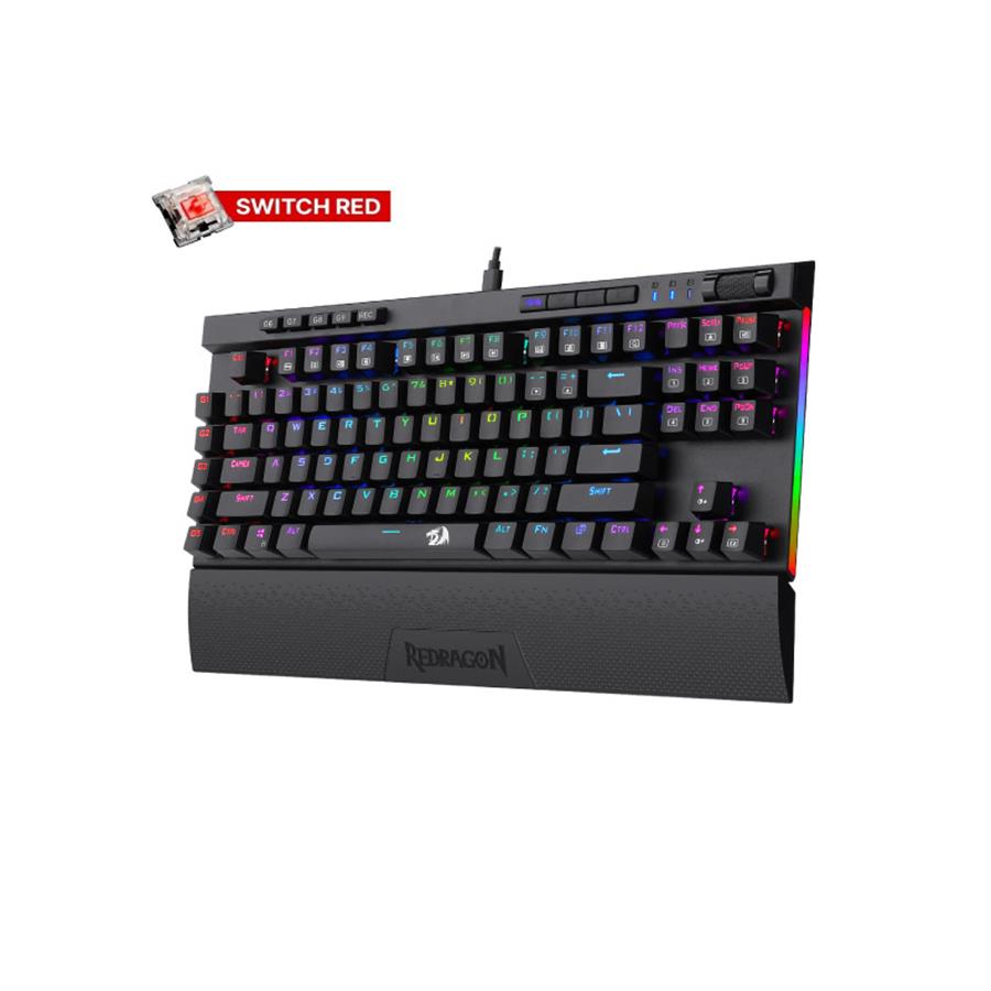 Teclado Opto-Mecánico Redragon k587 RGB-Pro Magic-Wand black 80% Ñ