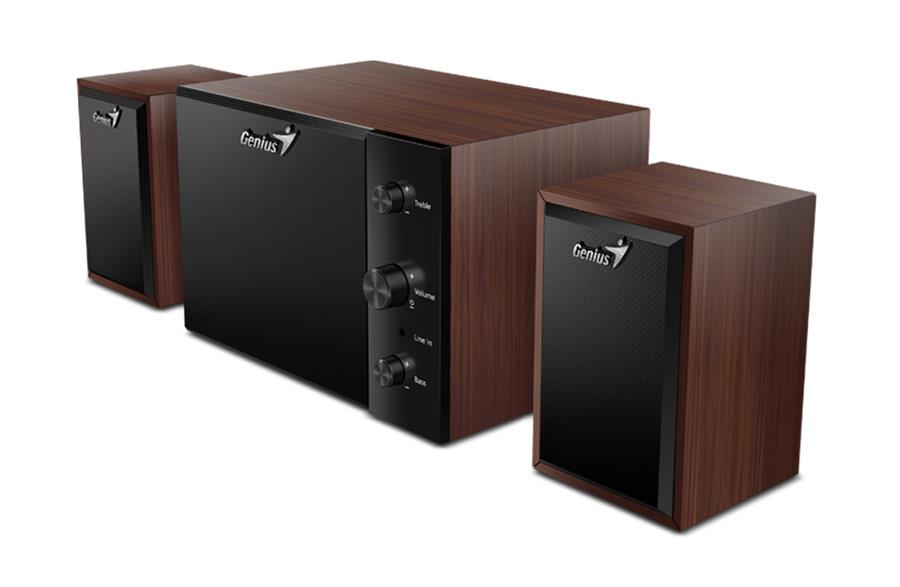 Parlantes Genius SW2.1 350 15W Madera