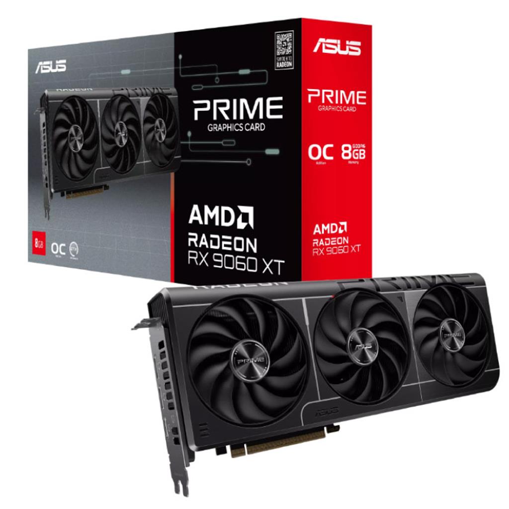 Placa de Video ASUS PRIME RX 9060XT | 8GB | x3 |OC