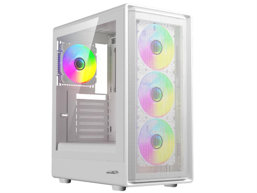Gabinete SENTEY M40 WHT-SF (+4 FAN ARGB) Blanco