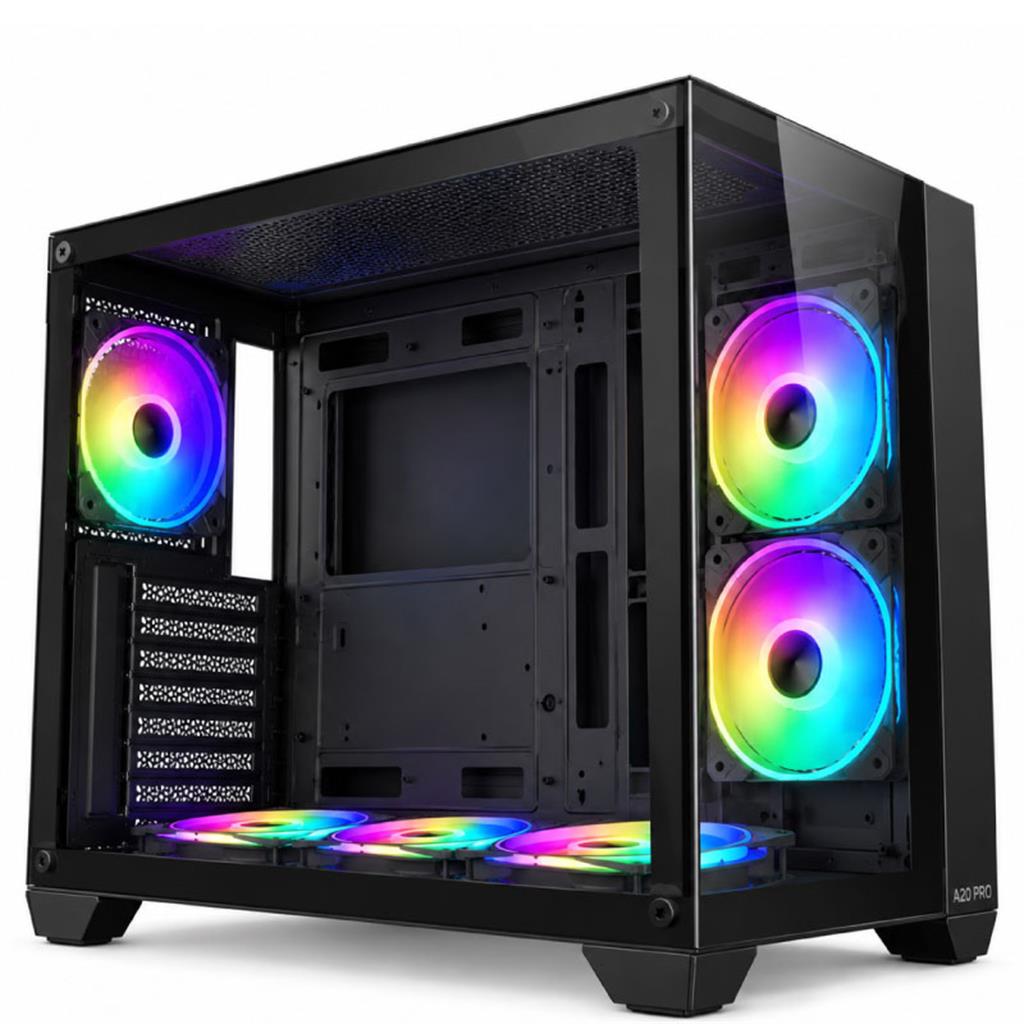 Gabinete SENTEY A20-PRO-BLK (+6 Fan ARGB)