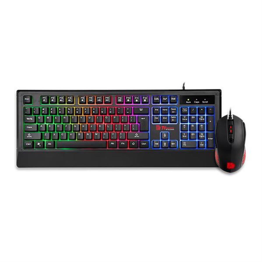 Kit Thermatake Tt-esports CHALLENGER | teclado + mouse | 100% | 2400dpi | RGB | ESP