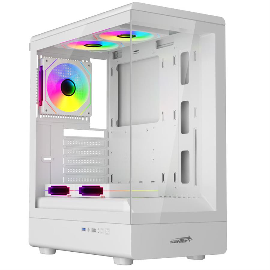 Gabinete SENTEY Walker 240 (+5 Fan ARGB) Blanco
