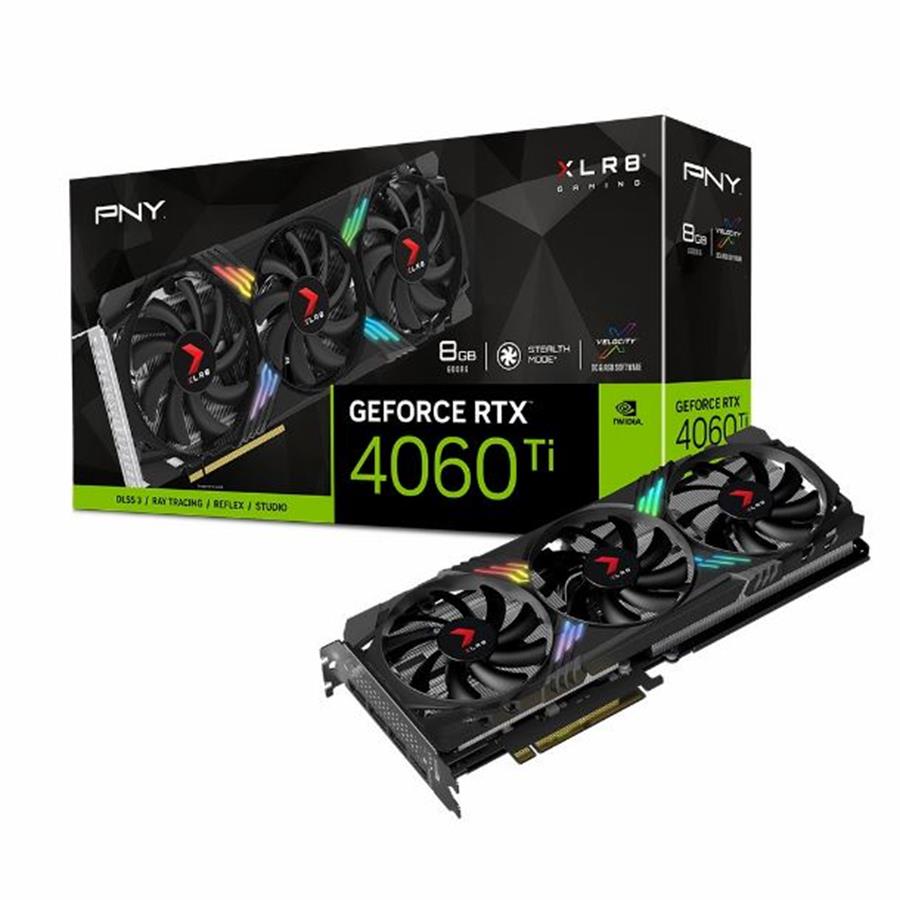 Placa de Video PNY Nvidia GeForce  RTX4060 TI 8GB XLR8 GAMING VERTO EPIC-X RGB