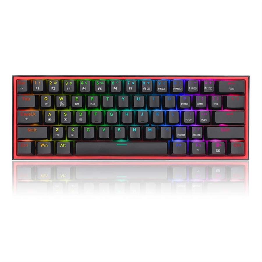 Teclado Mecánico Inalámbrico Redragon Fizz Pro K616 Black RGB RED Ñ 60%