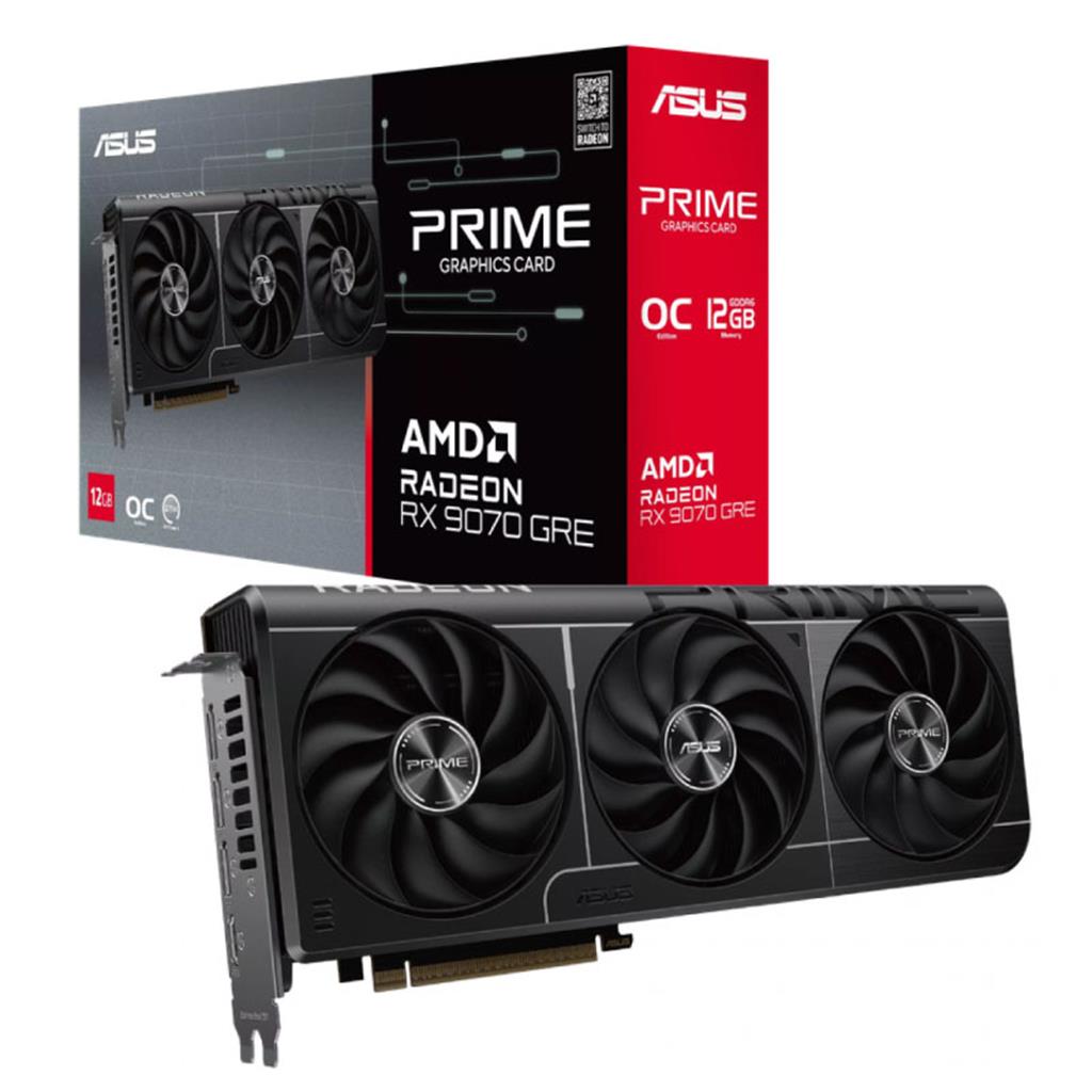 Placa de Video Asus PRIME RX 9070 GRE | 12Gb | x3 | OC