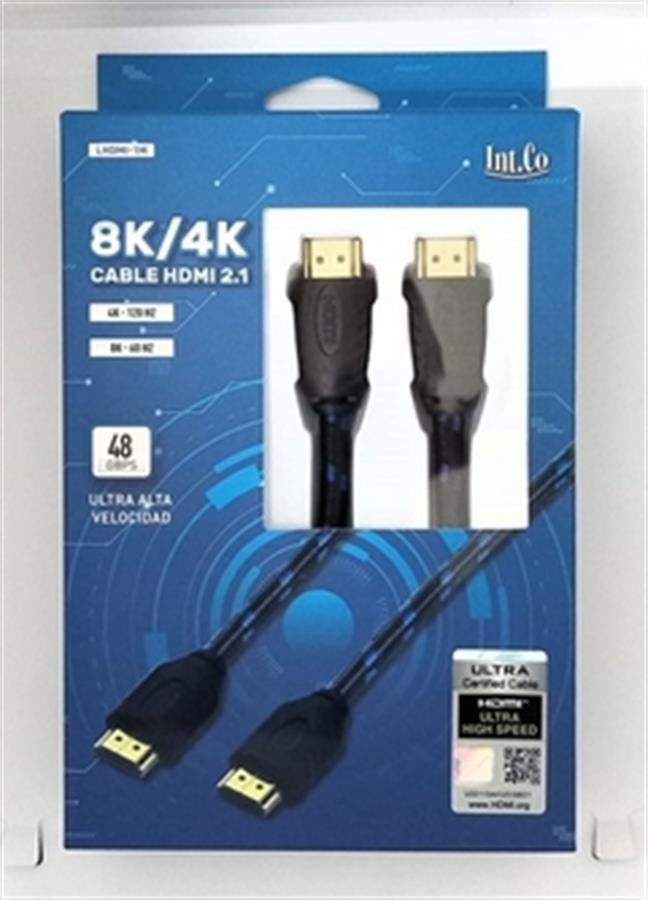 Cable HDMI 2M 8K/4K 2.1 CERTIFICADO