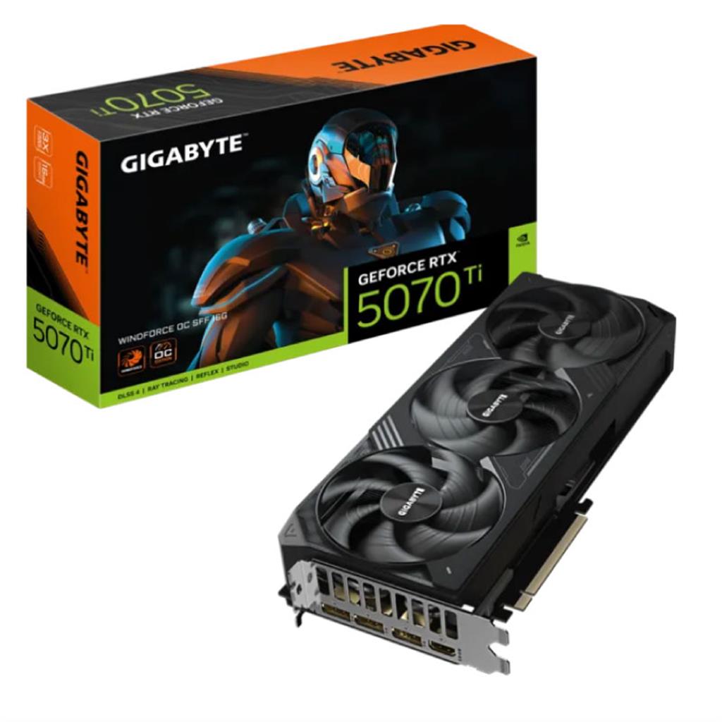 Placa de Video GIGABYTE WINFORCE RTX 5070Ti | 16Gb | x3 | OC | WF3