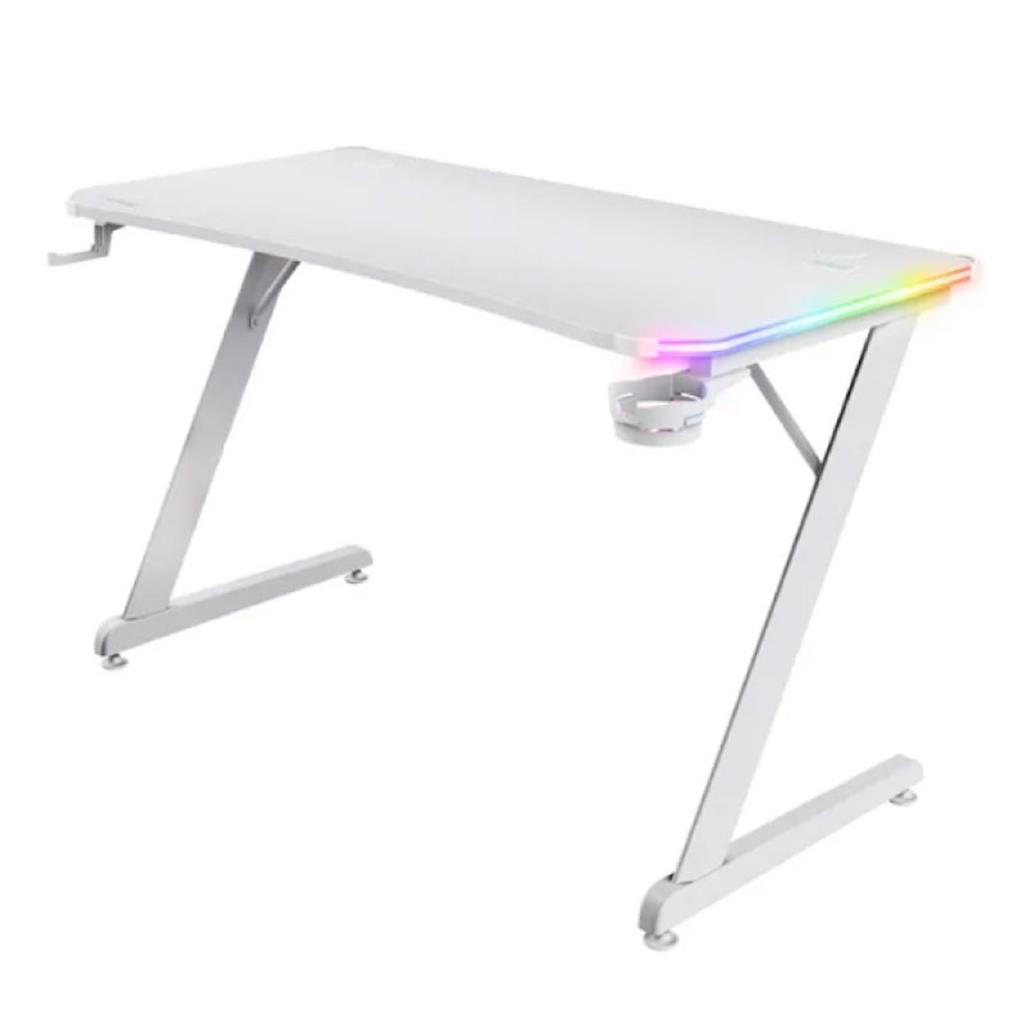 Escritorio Gamer Trust GXT 709w Luminus | Blanco | RGB