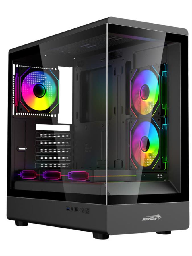 Gabinete SENTEY Walker 360 (+6 Fan ARGB) Negro