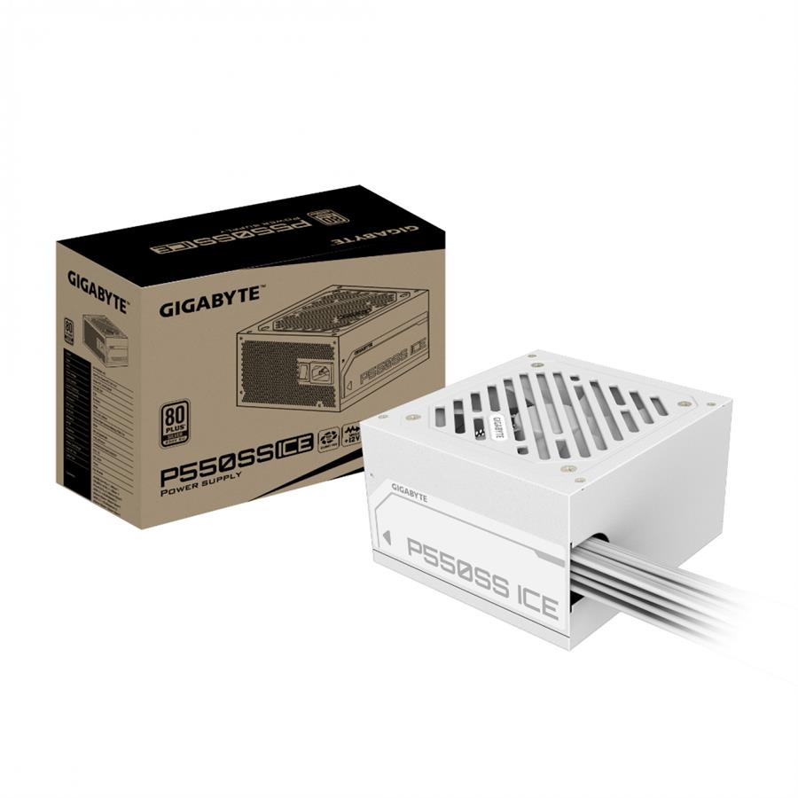 Fuente GIGABYTE 550W ICE 80 PLUS SILVER WHITE