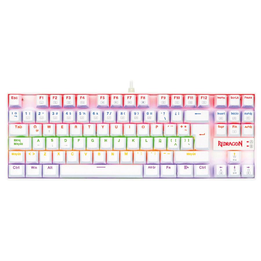Teclado Mecánico Redragon K552 Kumara | RED | ES | 80% | Rainbow | Blanco