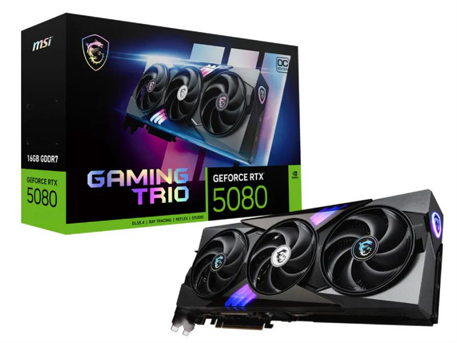 Placa de Video MSI GeForce RTX 5080 Gaming Trio 16GB OC