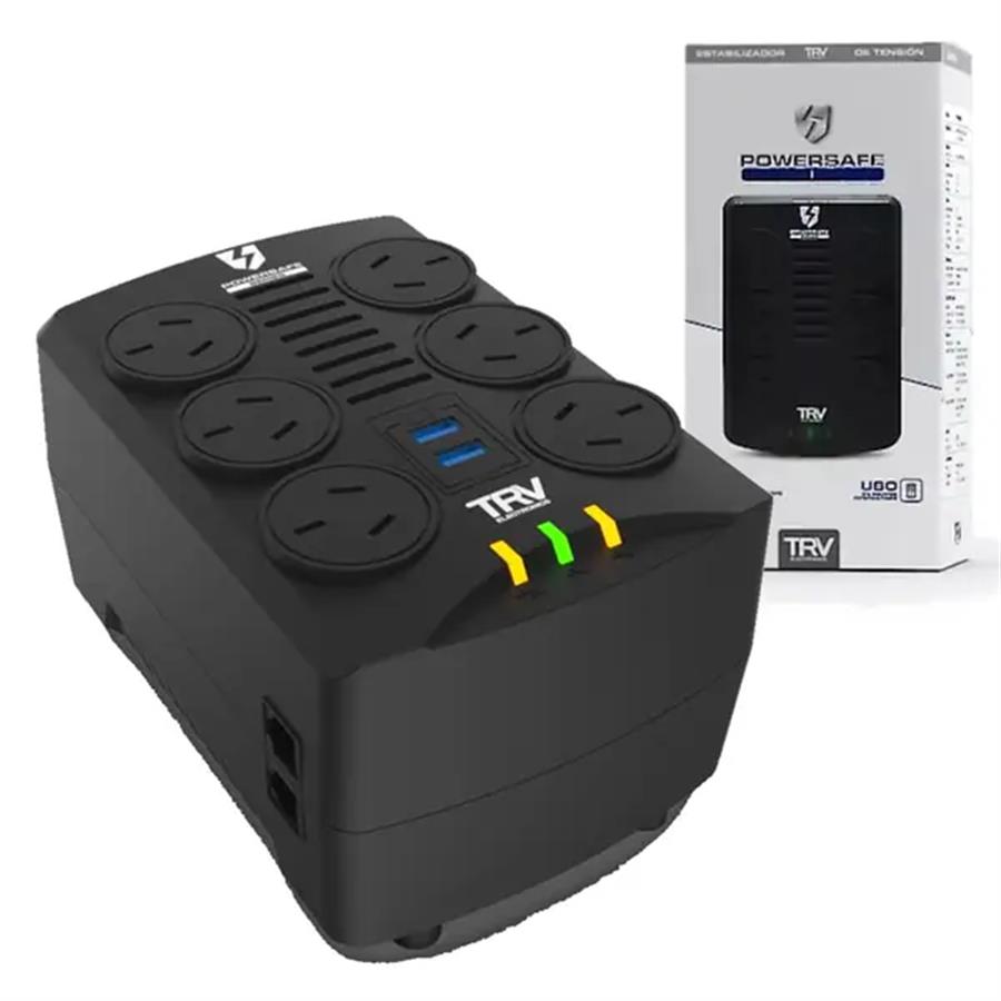 ESTABILIZADOR TRV PowerSafe 2I 1000VA | 6X220V | 500W