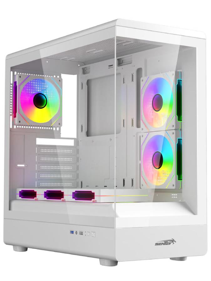 Gabinete SENTEY Walker 360 (+6 Fan ARGB) Blanco
