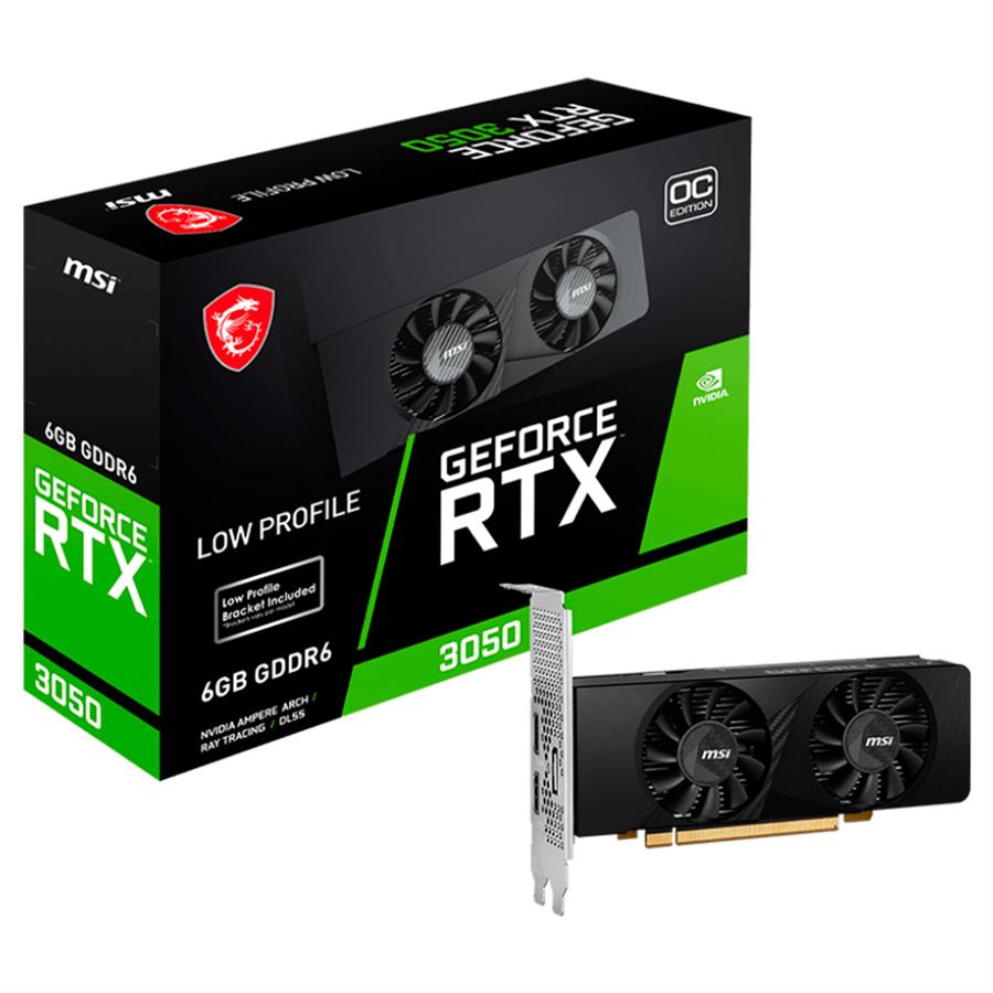 Placa de video MSI GeForce RTX 3050 Low Profile OC 6G