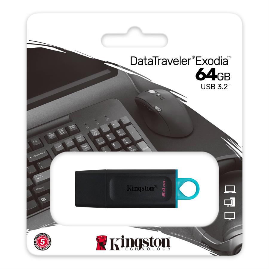 Pen Drive 64GB Kingston 3.1 DTX Negro