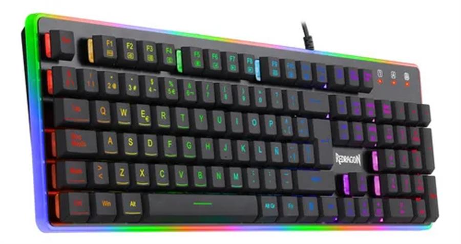 Teclado Redragon Dyaus Negro | Membrana | ES | 100% | RGB